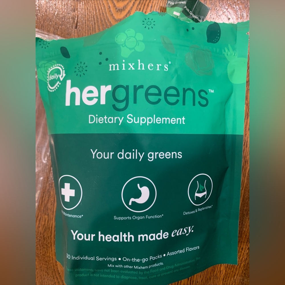 Mixhers her greens- 49 sticks!